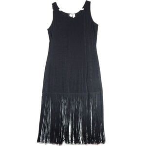 Vintage Flapper Dress Fringe Hem Maxi Dress Charleston Gatsby Western
